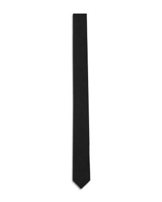 Signature Evening Skinny Tie in Black Silk Grosgrain by SAINT LAURENT