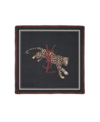 Square Scarf in Modal And Cashmere by SAINT LAURENT Square Scarf in Modal And Cashmere by SAINT LAURENT