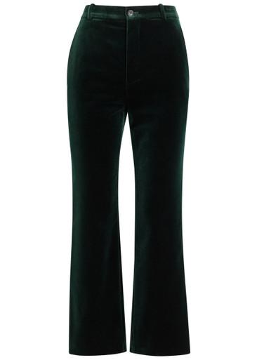 Straight-leg velvet trousers by SAINT LAURENT