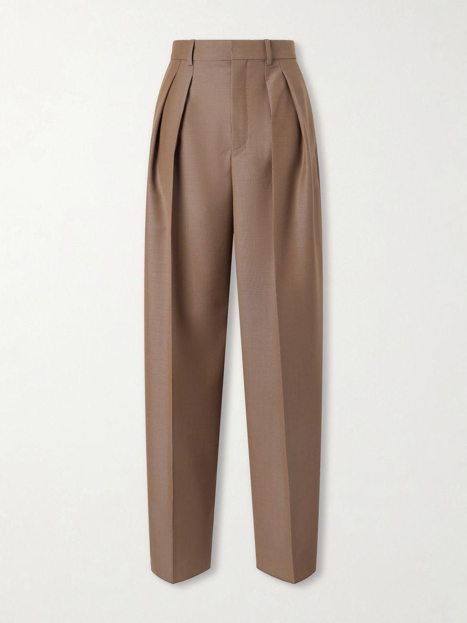 Straight-leg wool-blend pants by SAINT LAURENT