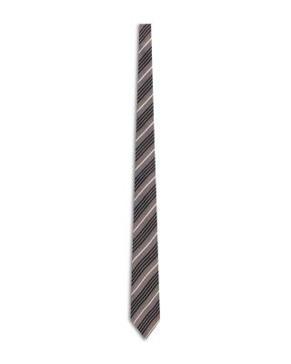 Striped Wide Tie by SAINT LAURENT