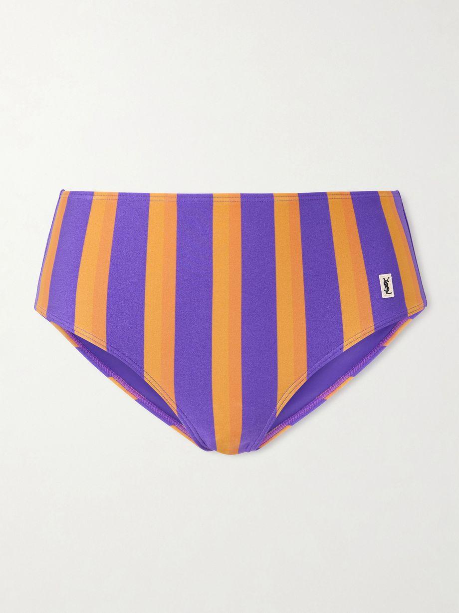 Striped bikini briefs by SAINT LAURENT