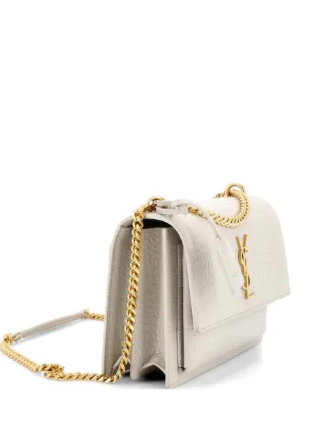 Sunset Crocodile Embossed Leather Medium crossbody bag by SAINT LAURENT 
