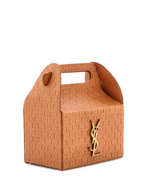 Take-Away Box Bag Monogram All Over Leather satchel by SAINT LAURENT 