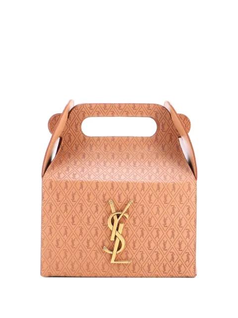 Take-Away Box Bag Monogram All Over Leather satchel by SAINT LAURENT 