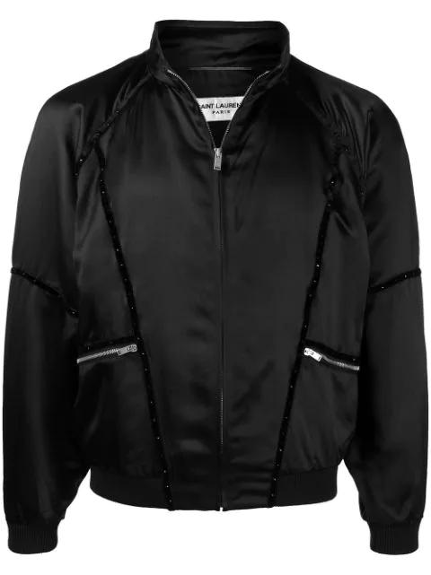 Teddy 80s zip bomber jacket by SAINT LAURENT