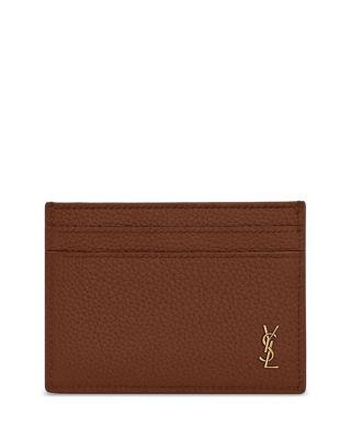 Tiny Cassandre Credit Card Case by SAINT LAURENT