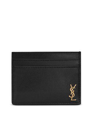 Tiny Cassandre Credit Card Case by SAINT LAURENT