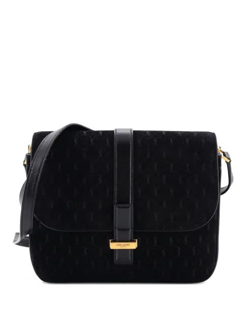 Top Flap Satchel Monogram All Over Suede Small crossbody bag by SAINT LAURENT 