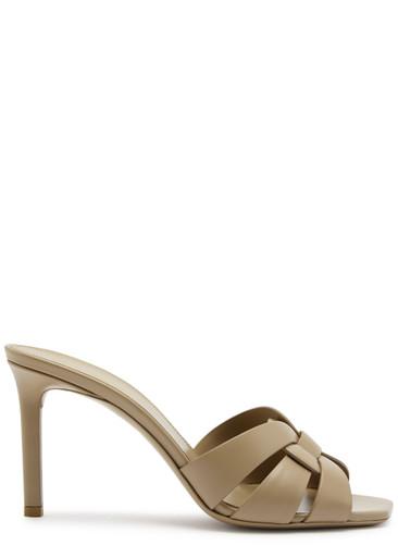 Tribute 85 leather mules by SAINT LAURENT