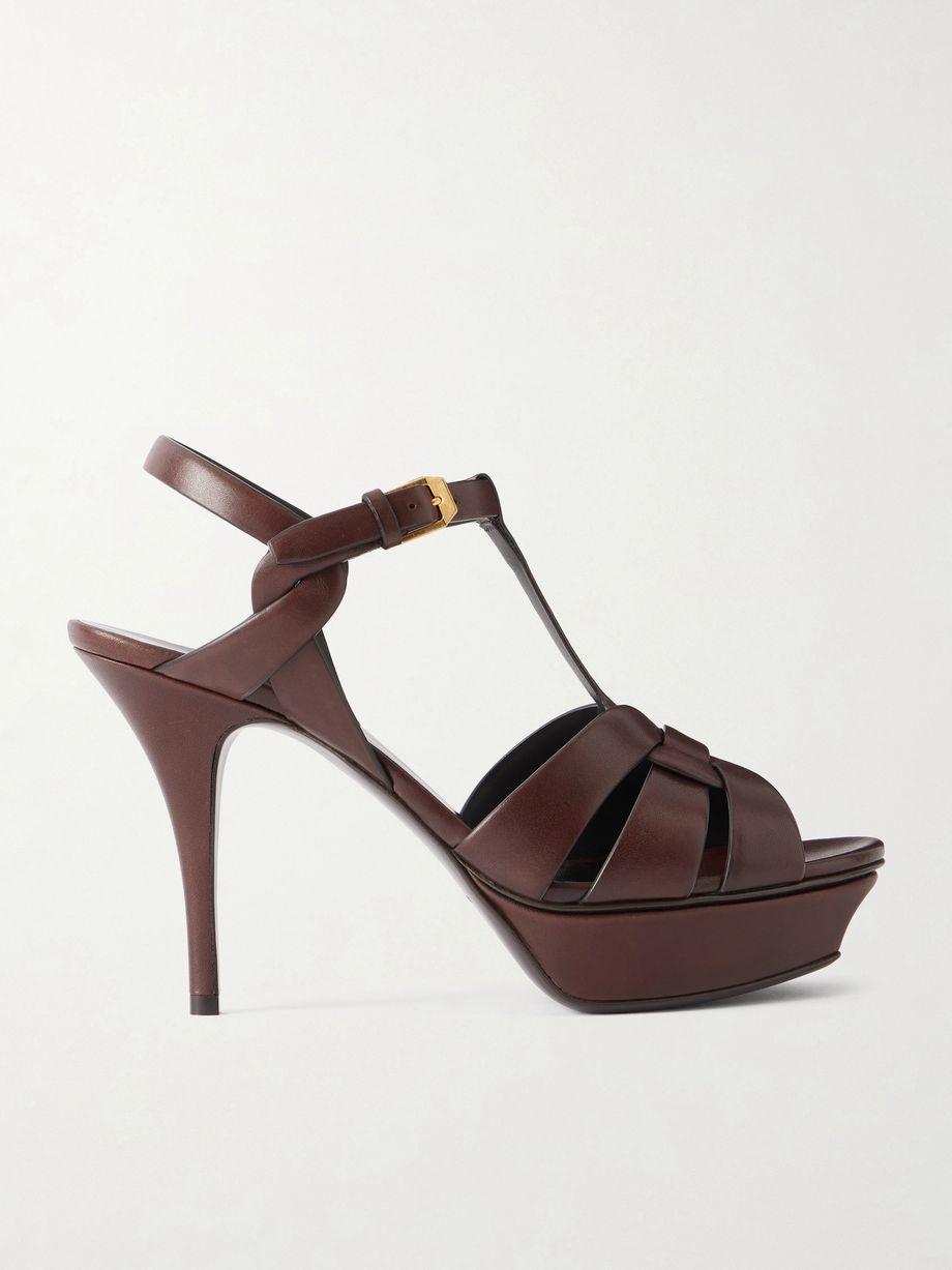 Tribute leather platform sandals by SAINT LAURENT