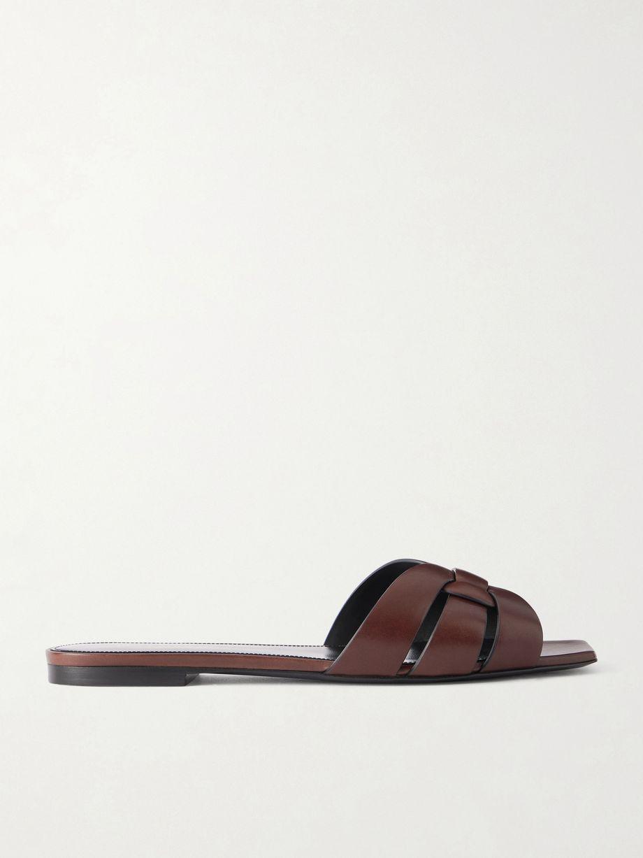 Tribute leather slides by SAINT LAURENT