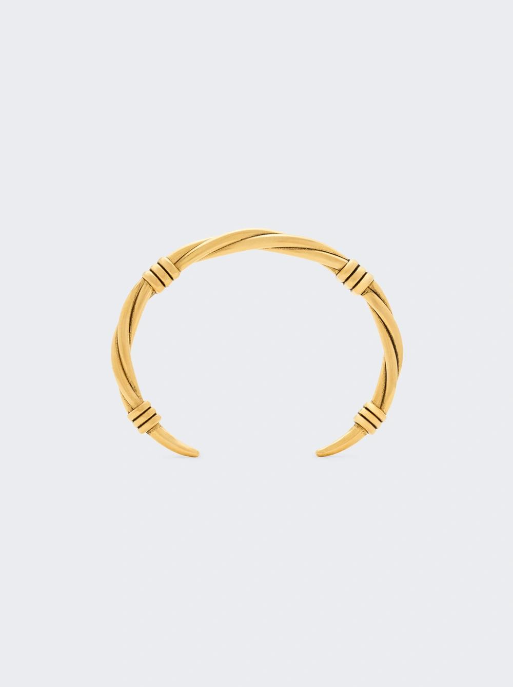 Twist Cuff Bracelet Patinated Gold  | The Webster by SAINT LAURENT