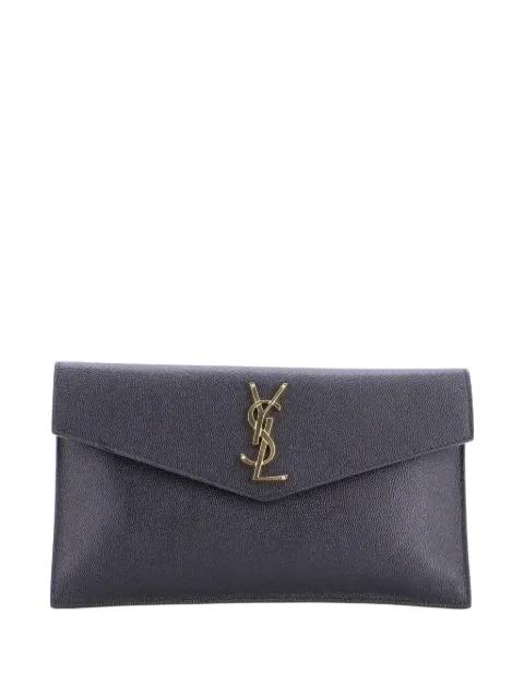 Uptown Pouch Leather clutch bag by SAINT LAURENT 