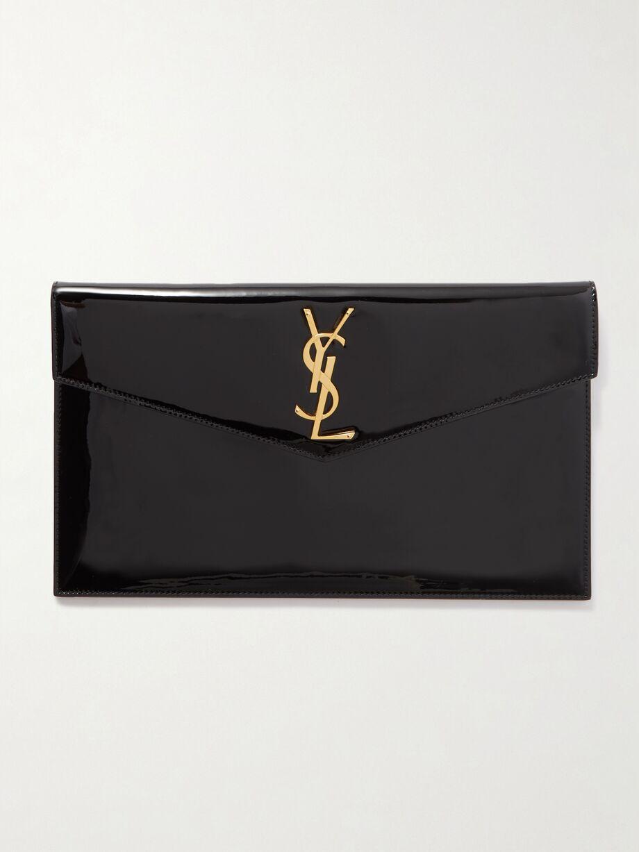 Uptown patent-leather pouch by SAINT LAURENT