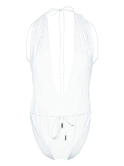 V-neck backless one-piece by SAINT LAURENT