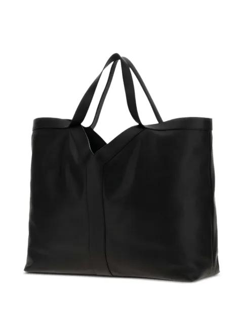 V-neck calfskin tote bag by SAINT LAURENT