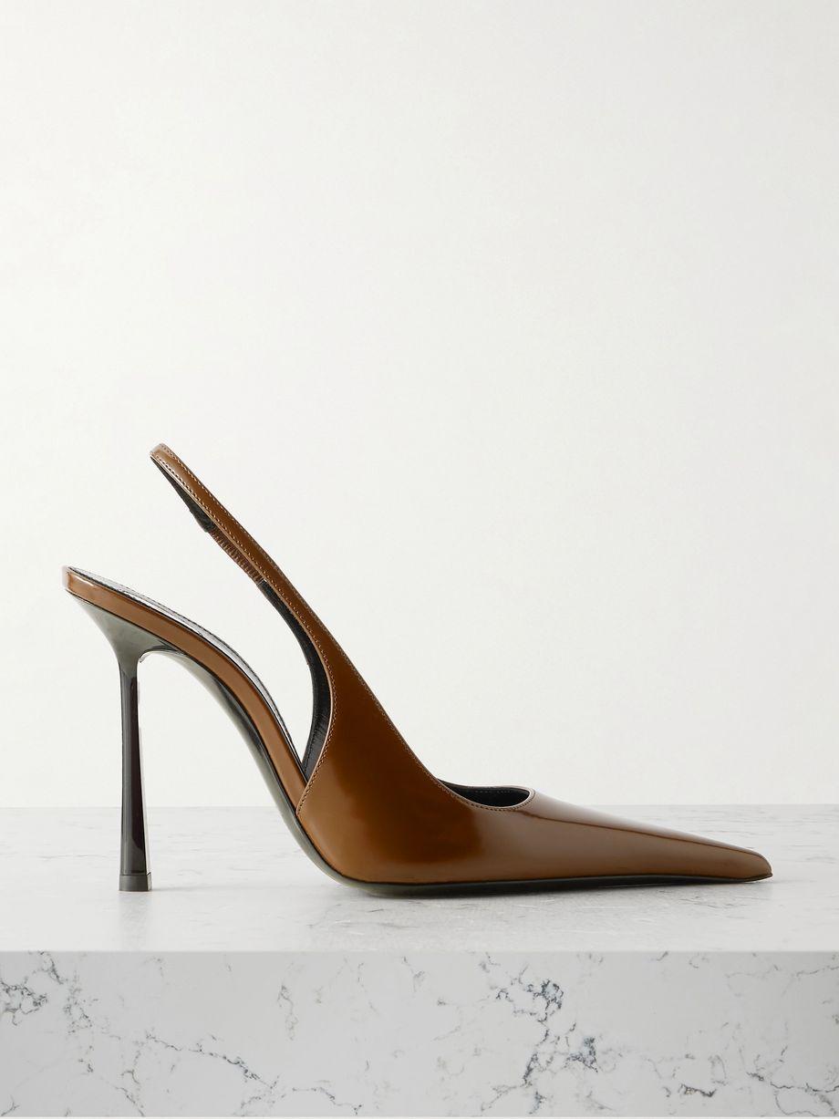 Vendôme glossed-leather slingback pumps by SAINT LAURENT