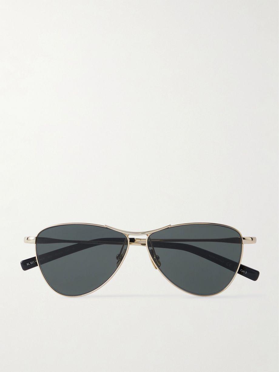 Vesper small aviator-style gold-tone sunglasses by SAINT LAURENT