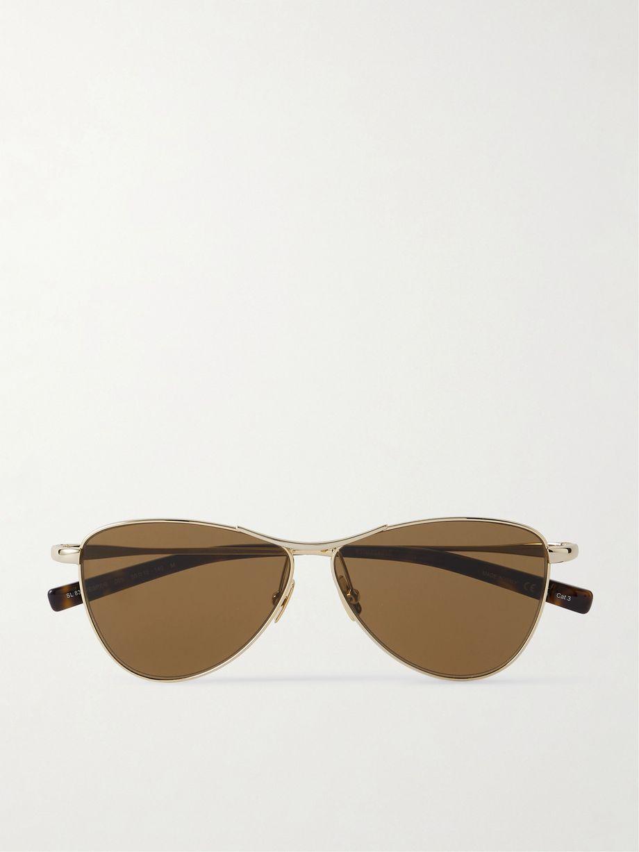 Vesper small aviator-style gold-tone sunglasses by SAINT LAURENT