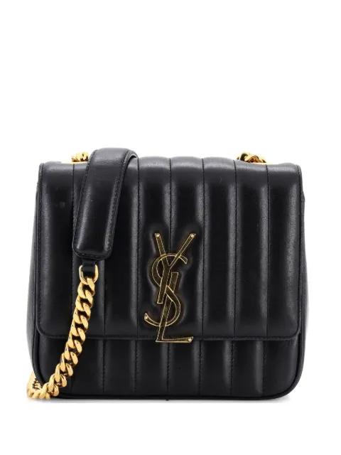 Vicky Vertical Quilted Leather Medium crossbody bag by SAINT LAURENT 