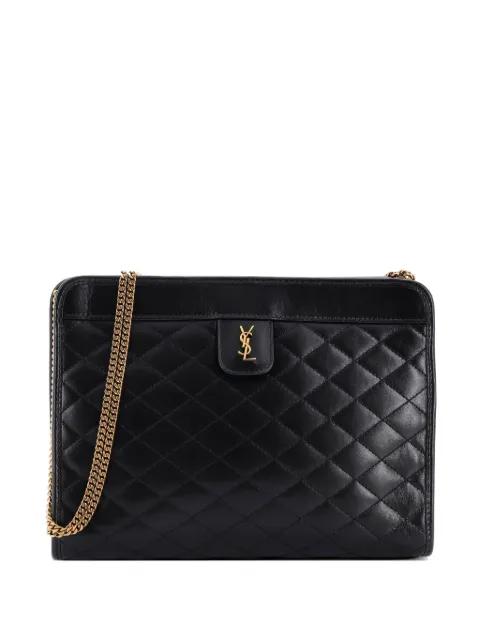Victoire Chain Quilted Leather clutch bag by SAINT LAURENT 
