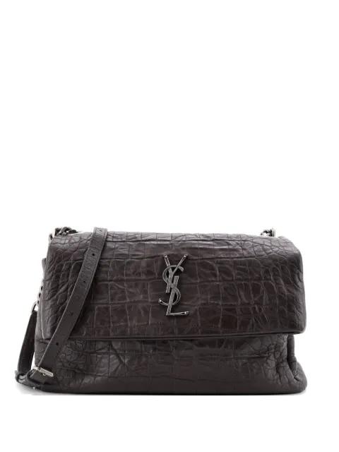West Hollywood Crocodile Embossed Leather Medium shoulder bag by SAINT LAURENT 