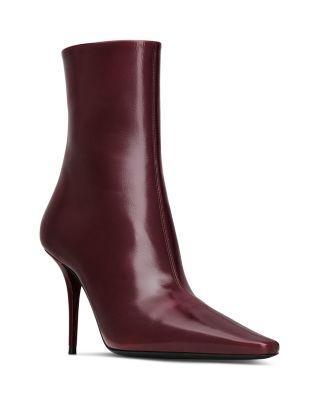 Women's Ashley Booties In Smooth Leather by SAINT LAURENT