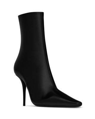 Women's Ashley Booties In Smooth Leather by SAINT LAURENT