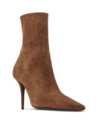 Women's Ashley Booties In Suede by SAINT LAURENT