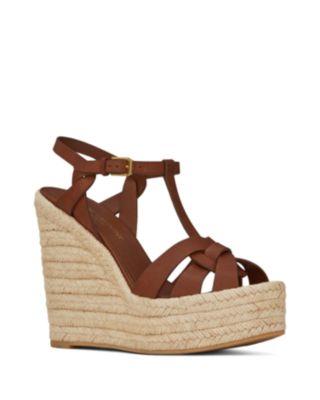 Women's Tribute Espadrilles Wedge Sandals by SAINT LAURENT Women's Tribute Espadrilles Wedge Sandals by SAINT LAURENT