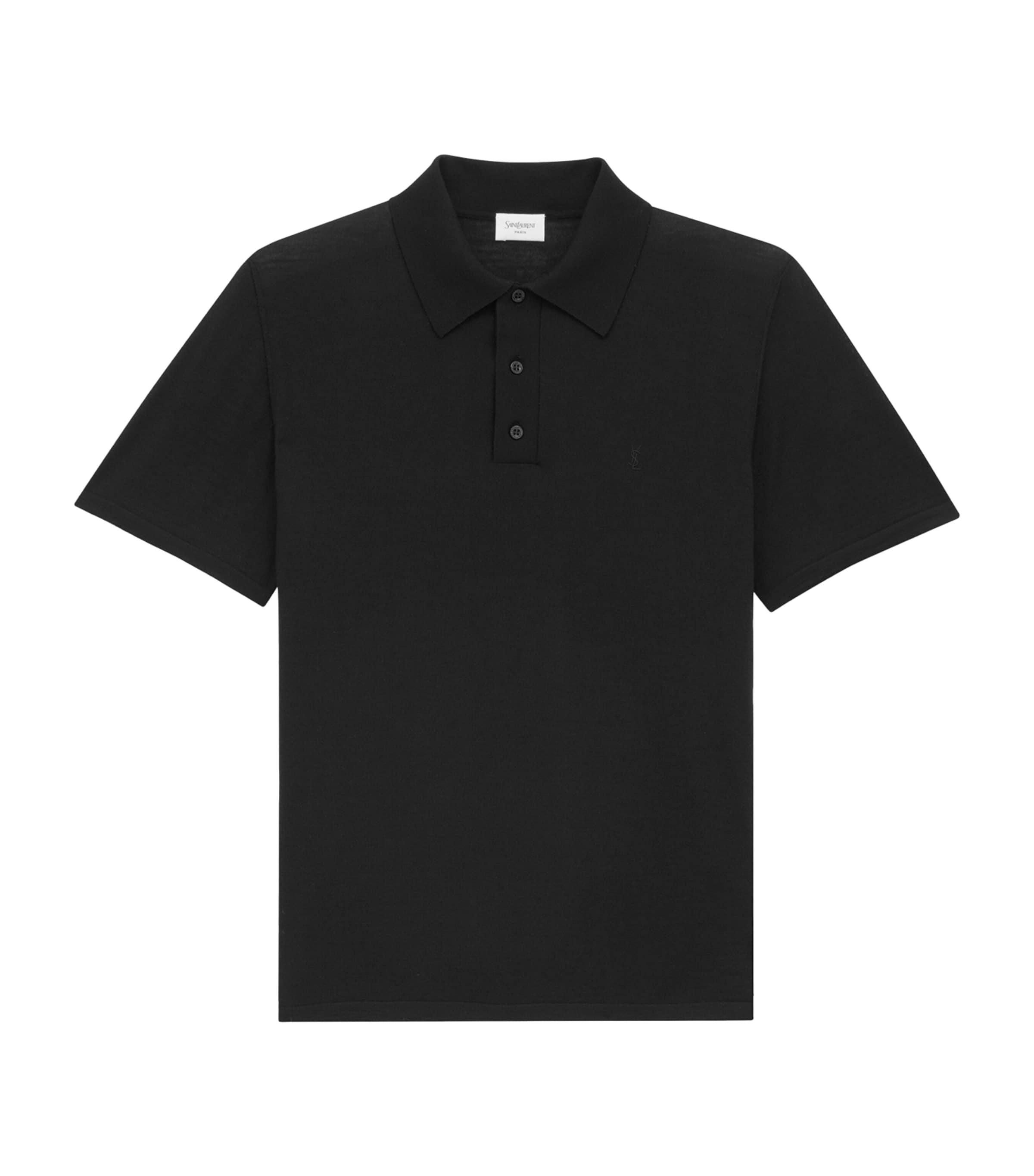 Wool Cassandre Polo Shirt by SAINT LAURENT