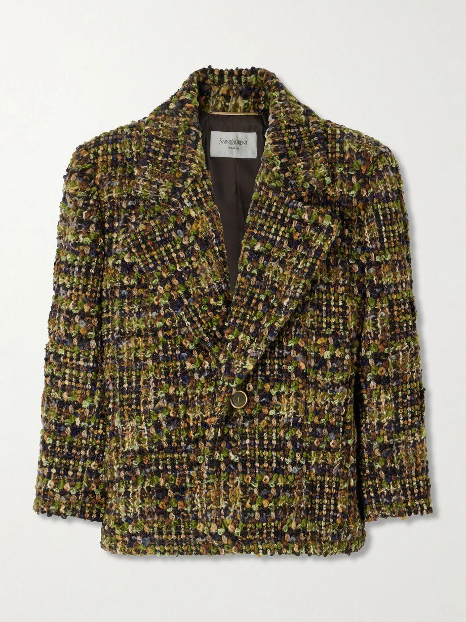 Wool-blend bouclé blazer by SAINT LAURENT