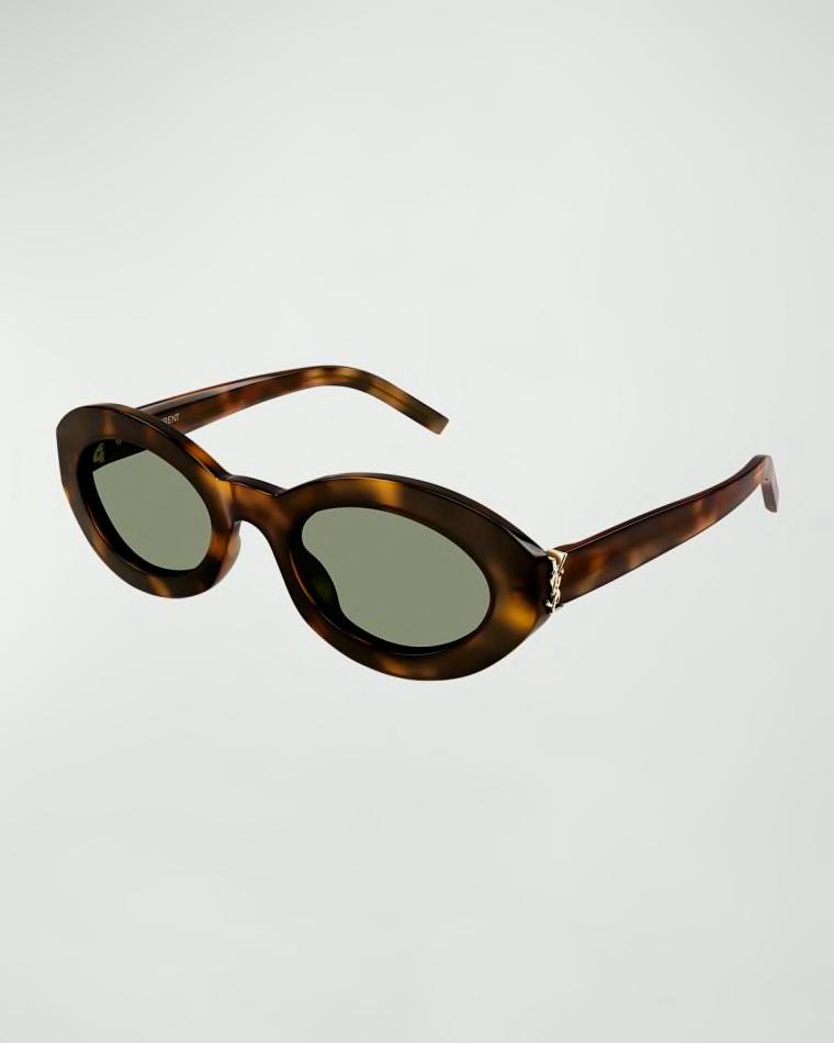 YSL Acetate Oval Sunglasses by SAINT LAURENT
