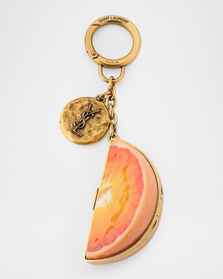 YSL Resin Orange Keyring by SAINT LAURENT