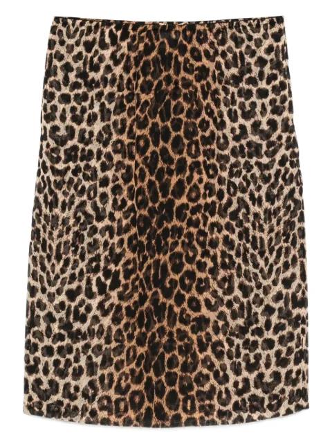animal-print skirt by SAINT LAURENT