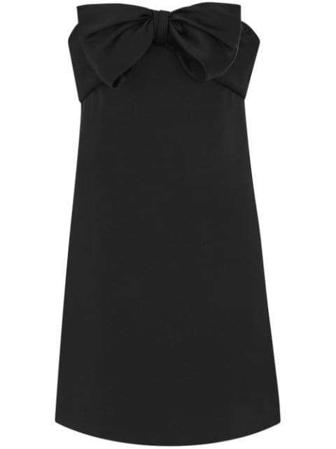 bow-detail strapless mini dress by SAINT LAURENT
