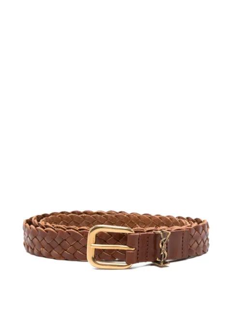braided buckle belt by SAINT LAURENT