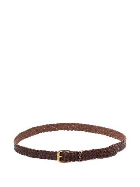 braided leather belt by SAINT LAURENT