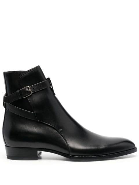 buckle-fastened ankle boots by SAINT LAURENT