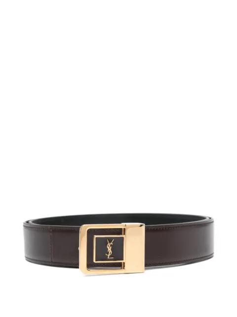 buckle-logo belt by SAINT LAURENT