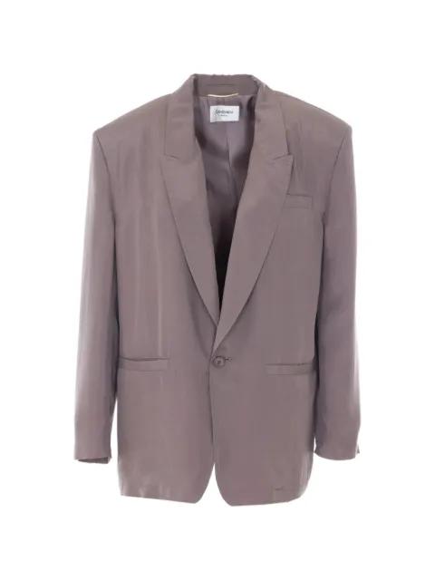 button-fastening silk jacket by SAINT LAURENT