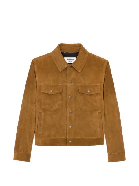 buttoned calfskin jacket by SAINT LAURENT