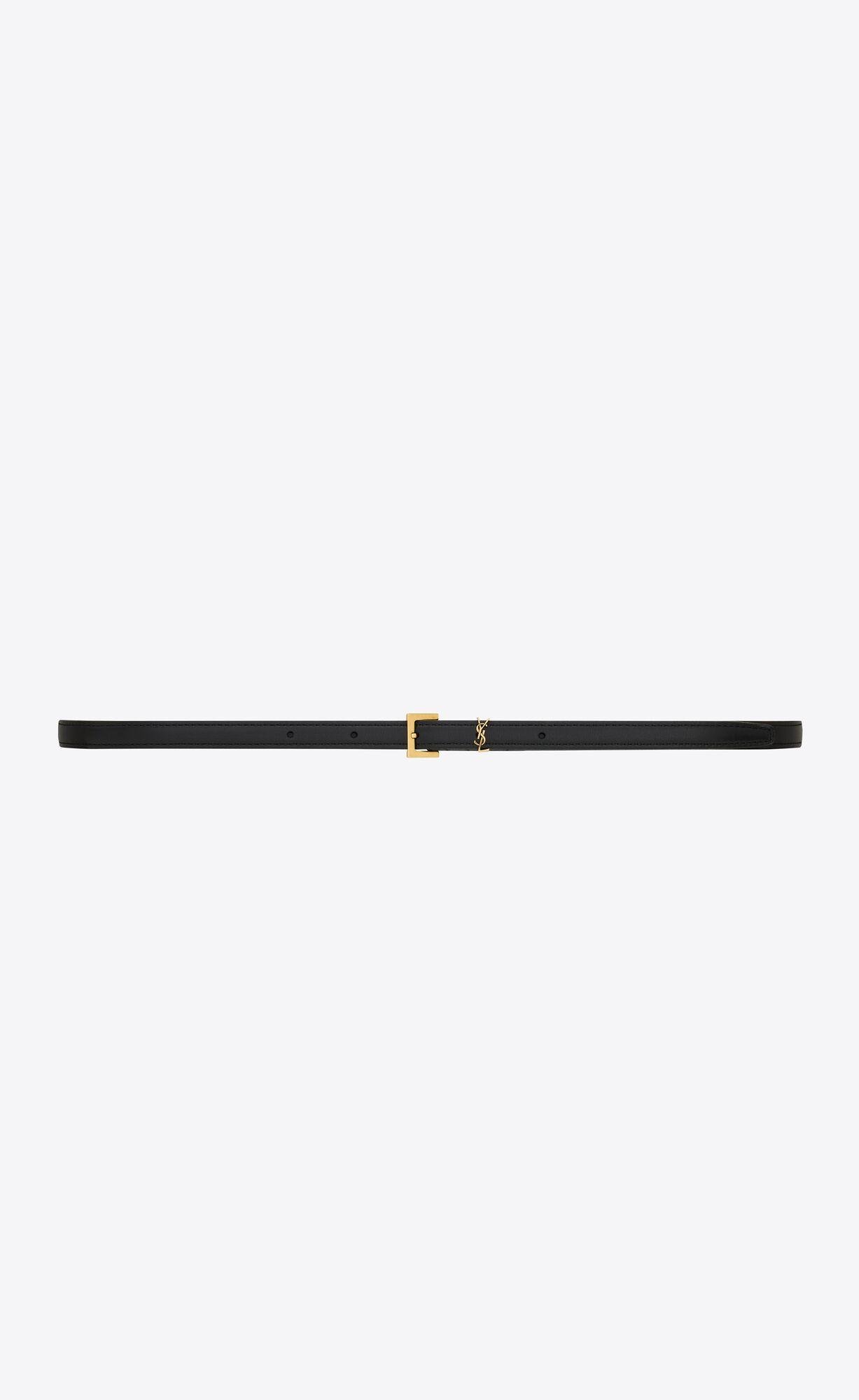 cassandre extra thin belt in smooth leather by SAINT LAURENT