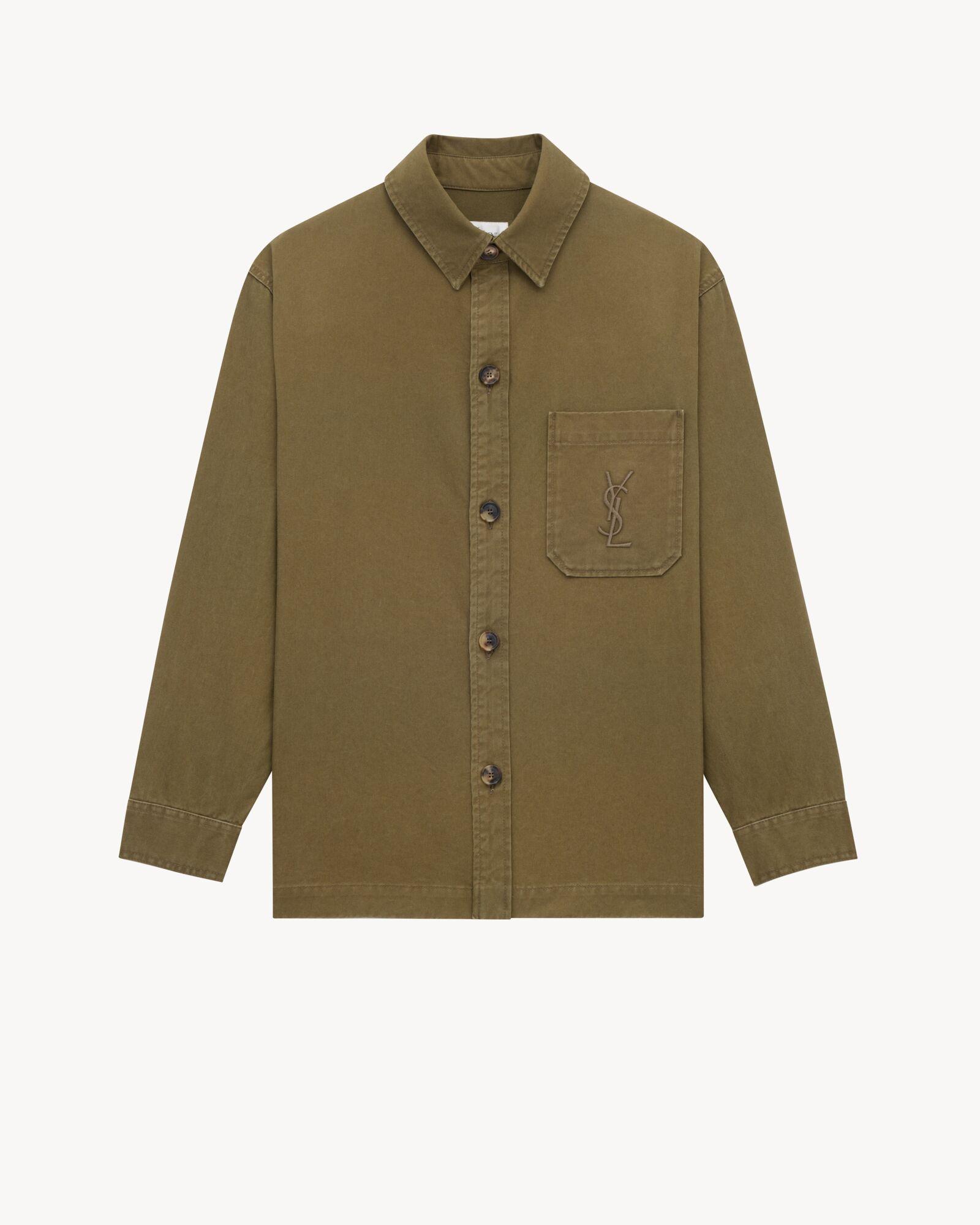 cassandre overshirt in cotton linen gabardine by SAINT LAURENT