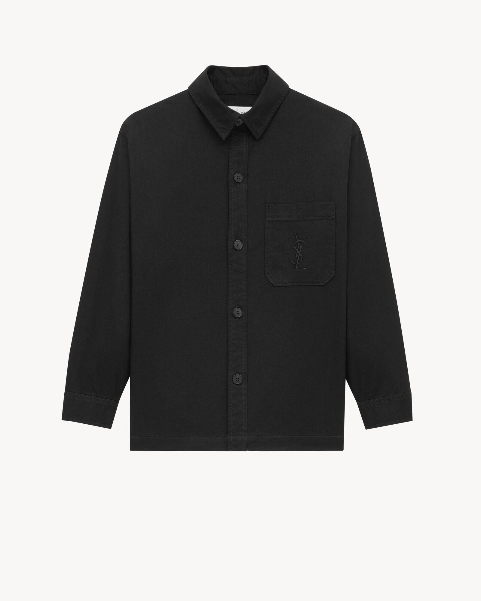 cassandre overshirt in cotton linen gabardine by SAINT LAURENT