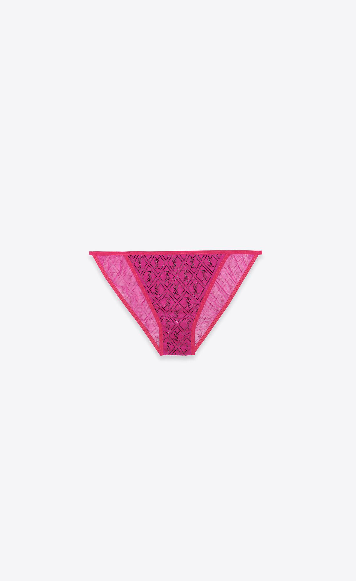 cassandre panties in tulle jersey and rhinestones by SAINT LAURENT cassandre panties in tulle jersey and rhinestones by SAINT LAURENT