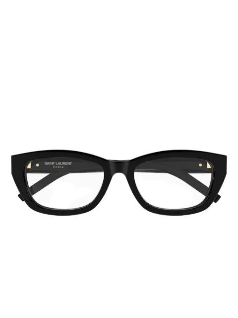cat-eye logo glasses by SAINT LAURENT