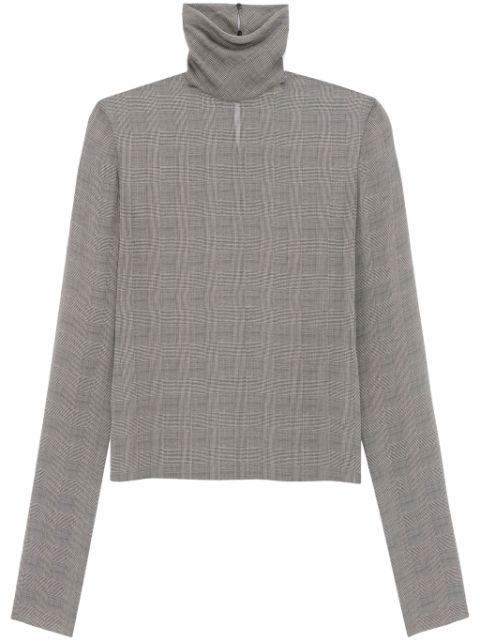 checked blouse by SAINT LAURENT