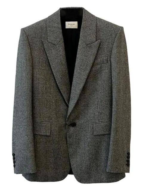 checked single-breasted blazer by SAINT LAURENT